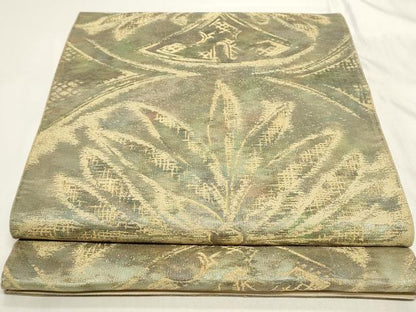 平和屋着物◎六通柄袋帯　飾花文　金糸　正絹　逸品　CAAY9018in