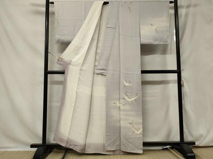 平和屋着物■訪問着 飛鶴文 暈し染め 正絹 逸品 CAAY9189in