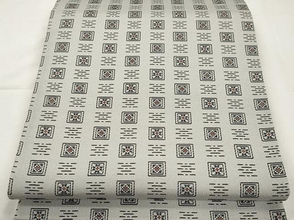 平和屋着物●六通柄袋帯 市松花文 正絹 逸品 CAAY9208yk