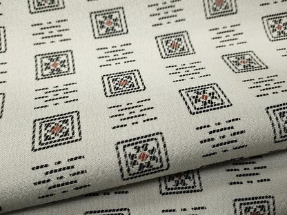 平和屋着物●六通柄袋帯 市松花文 正絹 逸品 CAAY9208yk