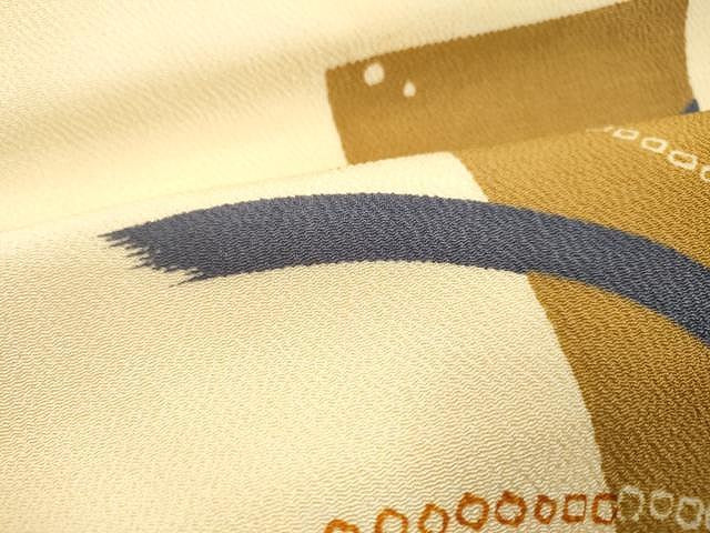 平和屋着物●九寸名古屋帯　絞り　舞花文　鬼しぼ縮緬　正絹　逸品　CAAY9216yk