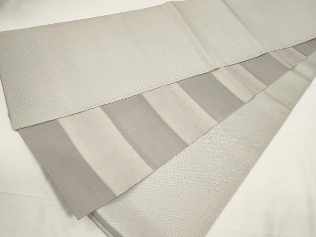 平和屋着物●両面　全通柄袋帯　横段文　正絹　逸品　CAAY9231yk