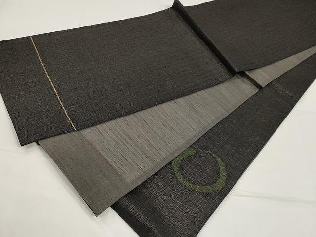 平和屋着物＊夏物 太鼓柄袋帯 紬地 丸文 金糸 正絹 逸品 CAAY9264yk