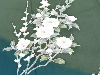 平和屋着物●訪問着 友禅 枝花文 暈し染め 背抜き仕立て 正絹 逸品 CAAY9415th