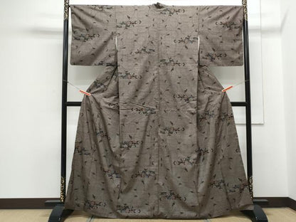 平和屋着物●訪問着　7マルキ　エ霞花文　正絹　逸品　CAAY9467th