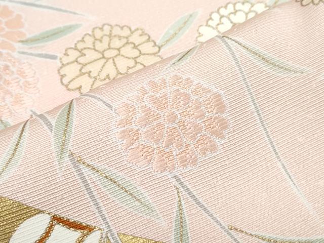 平和屋着物●訪問着　刺繍　草花文　暈し染め　金彩　正絹　逸品　CAAY9469th