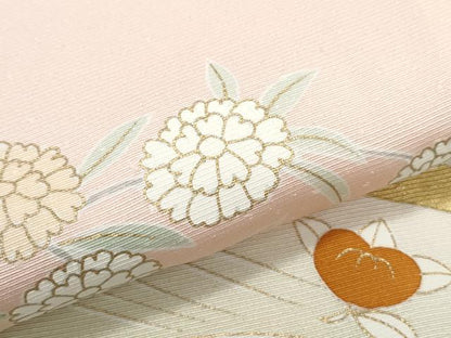 平和屋着物●訪問着　刺繍　草花文　暈し染め　金彩　正絹　逸品　CAAY9469th