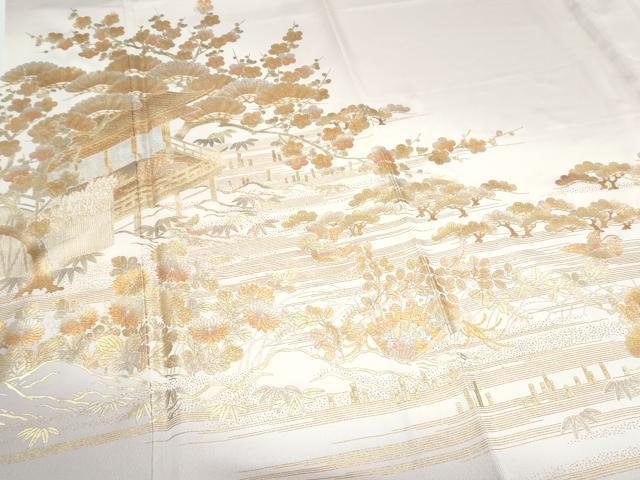 平和屋着物●金彩友禅 卓越技能者・名工・和田光正 色留袖 風景松竹梅 金銀彩 正絹 逸品 CAAY9476th