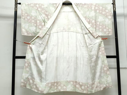 平和屋着物●上質な長襦袢 無双仕立て 花蝶文 正絹 逸品 CAAY9484th