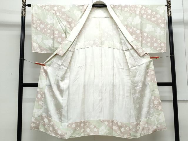 平和屋着物●上質な長襦袢 無双仕立て 花蝶文 正絹 逸品 CAAY9484th