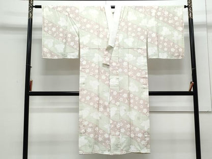 平和屋着物●上質な長襦袢 無双仕立て 花蝶文 正絹 逸品 CAAY9484th