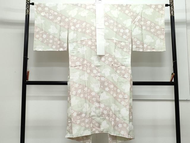 平和屋着物●上質な長襦袢 無双仕立て 花蝶文 正絹 逸品 CAAY9484th