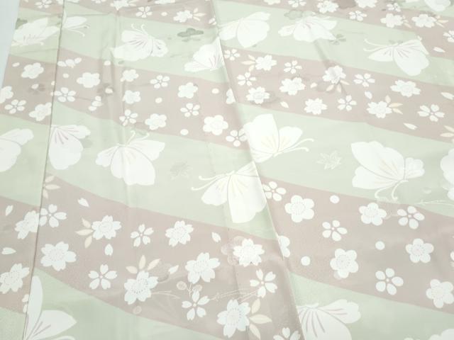平和屋着物●上質な長襦袢 無双仕立て 花蝶文 正絹 逸品 CAAY9484th