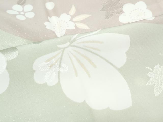 平和屋着物●上質な長襦袢 無双仕立て 花蝶文 正絹 逸品 CAAY9484th
