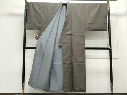 平和屋着物●男性 色無地 紅消鼠色 正絹 逸品 未使用 CAAY9496th