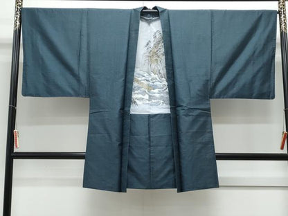平和屋着物●男性　本場大島紬　アンサンブル　100亀甲　総詰め　正絹　逸品　CAAY9503th