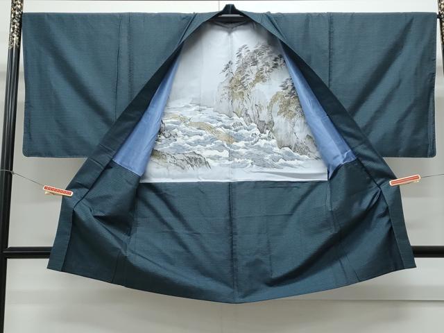 平和屋着物●男性　本場大島紬　アンサンブル　100亀甲　総詰め　正絹　逸品　CAAY9503th