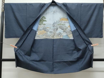 平和屋着物●男性 本場大島紬 アンサンブル 100亀甲 総詰め 正絹 逸品 CAAY9505th