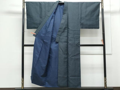 平和屋着物●男性　紬　アンサンブル　100亀甲　正絹　逸品　CAAY9506th