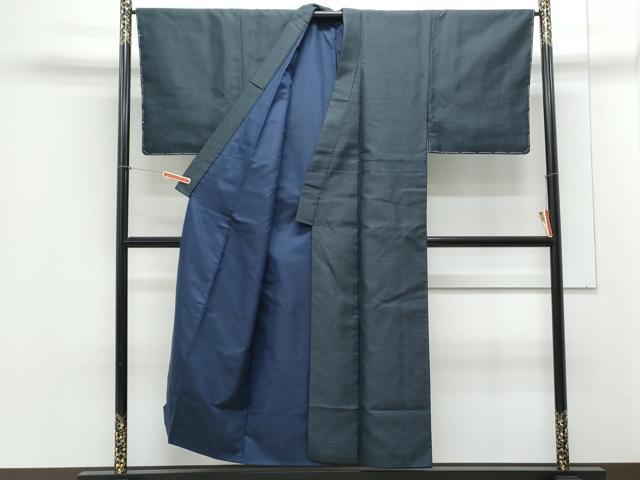 平和屋着物●男性　紬　アンサンブル　100亀甲　正絹　逸品　CAAY9506th