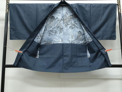 平和屋着物●男性 紬 アンサンブル 120亀甲 正絹 逸品 未使用 CAAY9507th