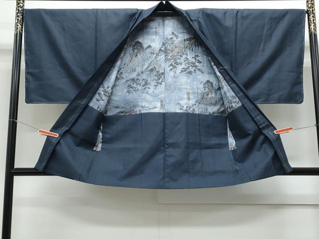 平和屋着物●男性 紬 アンサンブル 120亀甲 正絹 逸品 未使用 CAAY9507th