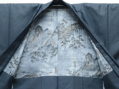 平和屋着物●男性 紬 アンサンブル 120亀甲 正絹 逸品 未使用 CAAY9507th