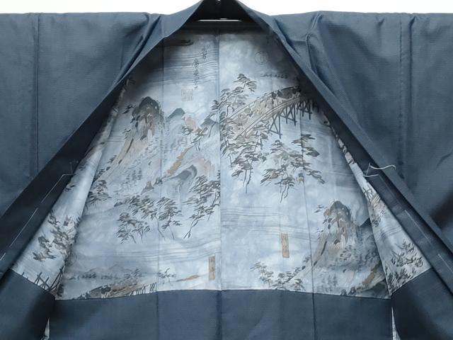 平和屋着物●男性 紬 アンサンブル 120亀甲 正絹 逸品 未使用 CAAY9507th