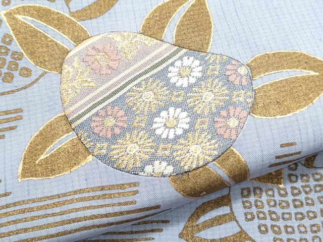 平和屋着物●訪問着　紬地　切嵌　吉祥花文　金彩　やまと誂製　正絹　逸品　CAAY9517th