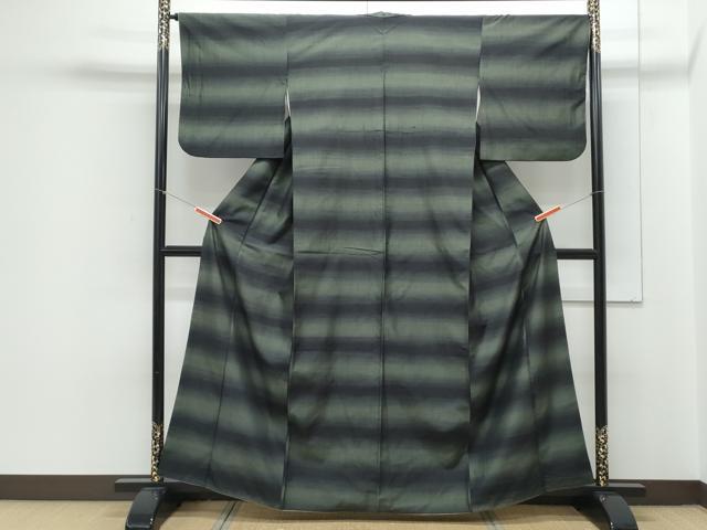 平和屋着物●上質な紬　霞文　正絹　逸品　CAAY9537th