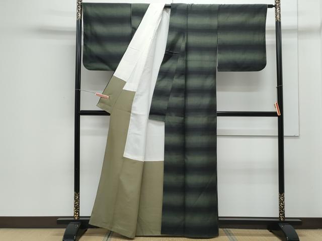 平和屋着物●上質な紬　霞文　正絹　逸品　CAAY9537th
