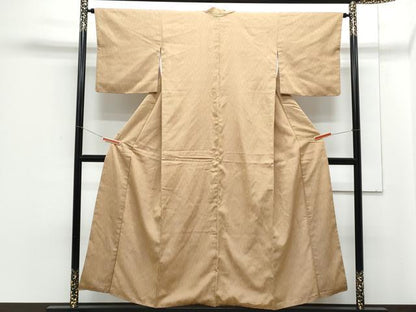 平和屋着物●上質なお召　吉祥文　正絹　逸品　CAAY9538th