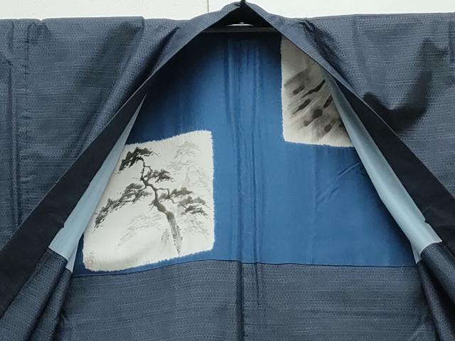 平和屋着物●男性 本場大島紬 アンサンブル 80亀甲 総詰め 正絹 逸品 CAAY9565th