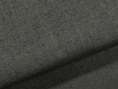 平和屋着物●男性　紬　アンサンブル　色無地　暗黒色　正絹　逸品　CAAY9566th
