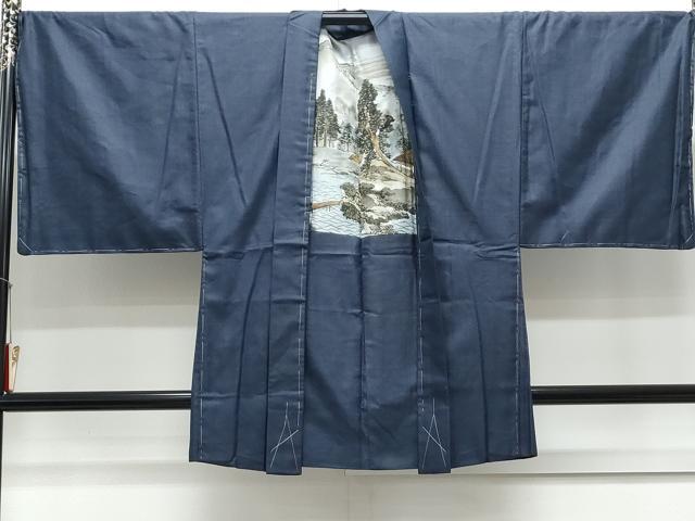 平和屋着物●男性　紬　アンサンブル　100亀甲　正絹　逸品　CAAY9569th