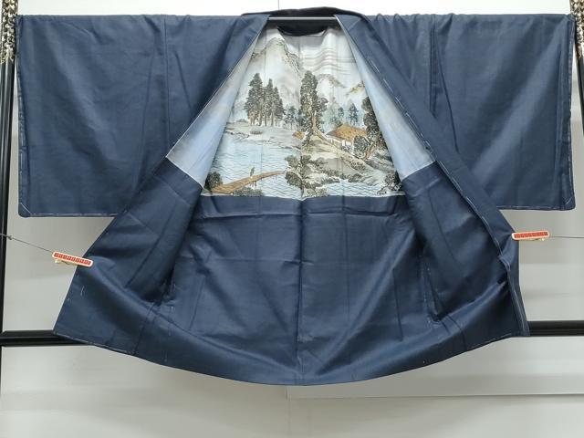 平和屋着物●男性　紬　アンサンブル　100亀甲　正絹　逸品　CAAY9569th