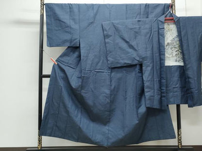 平和屋着物●男性 紬 アンサンブル 100亀甲 正絹 逸品 CAAY9577th