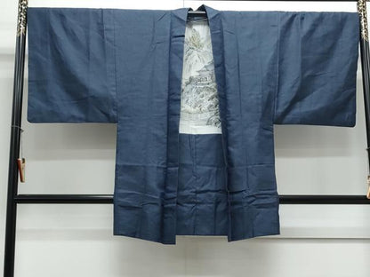平和屋着物●男性 紬 アンサンブル 100亀甲 正絹 逸品 CAAY9577th