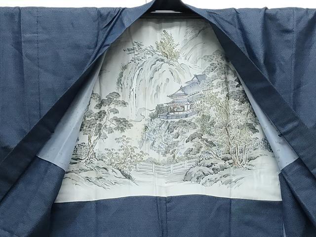 平和屋着物●男性 紬 アンサンブル 100亀甲 正絹 逸品 CAAY9577th