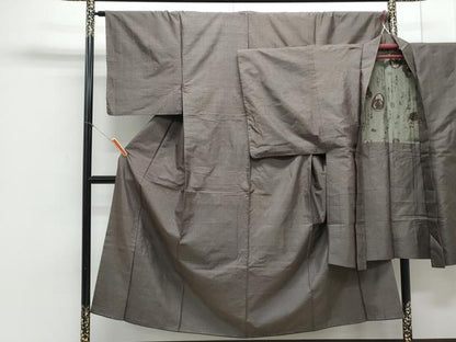 平和屋着物●男性　本場大島紬　アンサンブル　80亀甲　総詰め　正絹　逸品　CAAY9580th