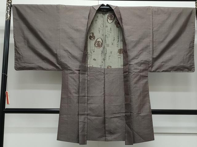 平和屋着物●男性　本場大島紬　アンサンブル　80亀甲　総詰め　正絹　逸品　CAAY9580th