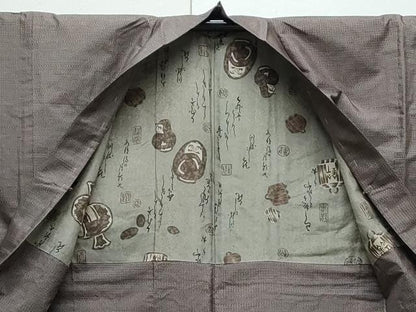 平和屋着物●男性　本場大島紬　アンサンブル　80亀甲　総詰め　正絹　逸品　CAAY9580th