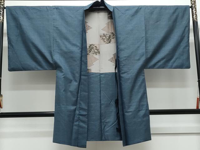 平和屋着物●男性　本場大島紬　アンサンブル　80亀甲　総詰め　正絹　逸品　CAAY9581th