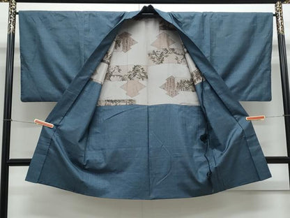 平和屋着物●男性　本場大島紬　アンサンブル　80亀甲　総詰め　正絹　逸品　CAAY9581th