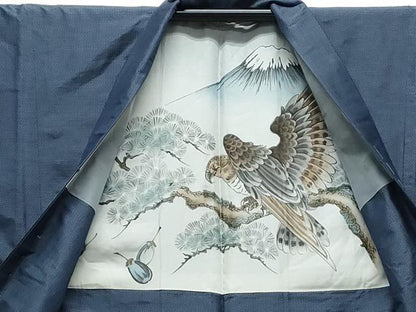 平和屋着物●男性　本場大島紬　アンサンブル　80亀甲　総詰め　正絹　逸品　未使用　CAAY9583th