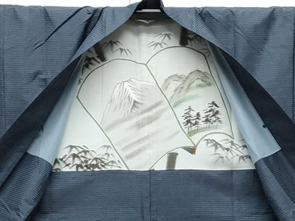 平和屋着物●男性　本場大島紬　アンサンブル　100亀甲　総詰め　正絹　逸品　CAAY9596th