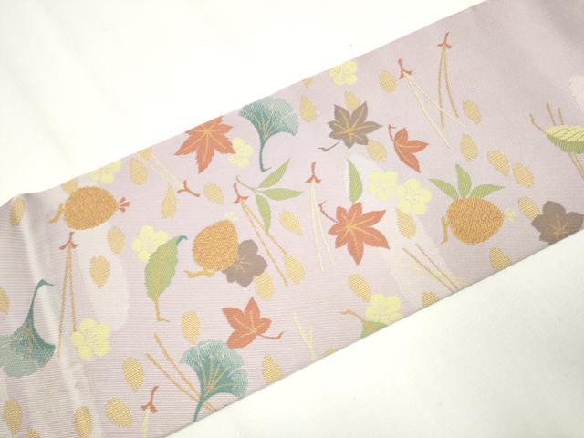 平和屋着物●全通柄　九寸名古屋帯　吹寄せ文　正絹　逸品　CAAY9603hy