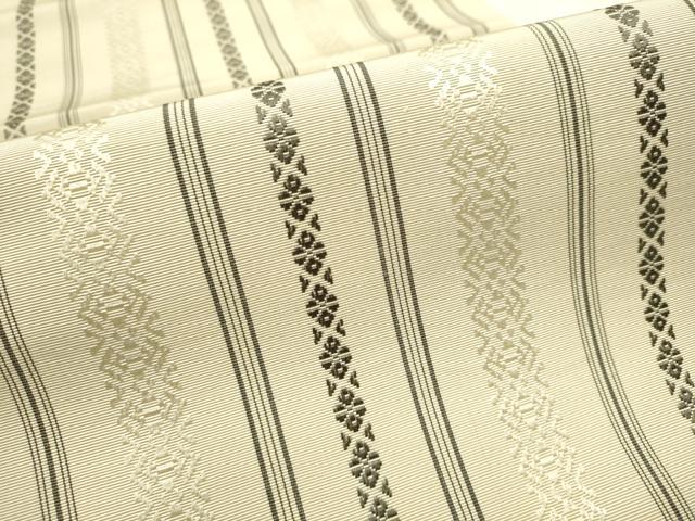 平和屋着物●本場筑前博多織 八寸名古屋帯 一重帯 献上 白橡色 正絹 逸品 CAAY9611hy