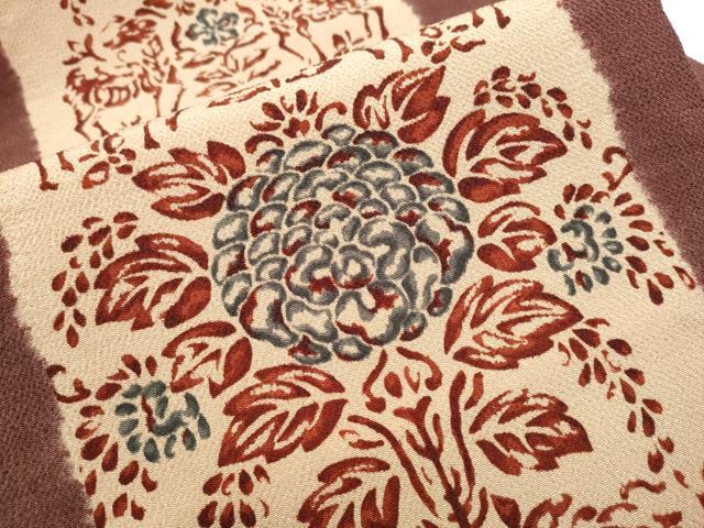 平和屋着物○摺型友禅 京都 多ち花 九寸名古屋帯 型