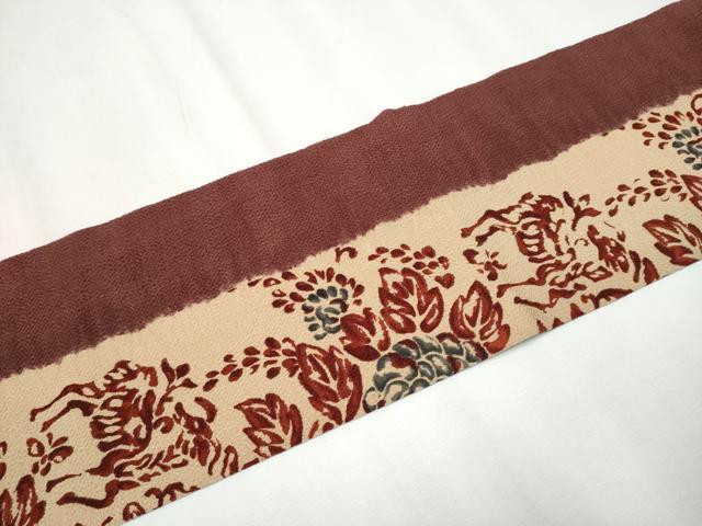 平和屋着物○摺型友禅 京都 多ち花 九寸名古屋帯 型